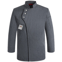 Blouses de Chef à Manches Longues Automne-Hiver pour Hommes et Femmes, Uniformes de Travail en Twill pour Restaurant, Bar, Cuisine, Pâtisserie et Personnel de Cuisine