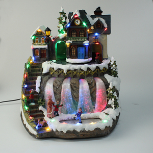Figurines Led en polyrésine Maisons villageoises <span class=keywords><strong>de</strong></span> Noël pour la <span class=keywords><strong>décoration</strong></span> - Product Image 1