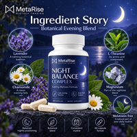 Capsules de magnésium, vitamine D, niacine et mélatonine en marque privée OEM, complément pour le sommeil, le bien-être, l'énergie et le métabolisme, 60 unités