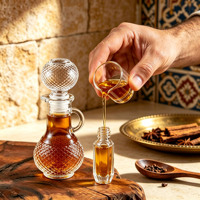 Flacon diffuseur d'arômes transparent de 50 ml, style arabe de Dubaï, pour huile de parfum Attar Oud, bouteilles en verre de présentation