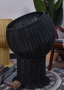 XH Kitty Ball Cat <span class=keywords><strong>Bed</strong></span> Cave Claw-Proof Faux Rattan <span class=keywords><strong>Dog</strong></span> muebles de lujo lavable cojín reemplazable fácil de limpiar jaulas para mascotas - Product Image 5