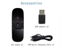 Baru Baru We-Chip 2.4G Mini Keyboard Air Fly Mouse Remote W1 Remote Control Usb untuk Android TV Box/PC/Proyektor/HTPC/PC All-in-One