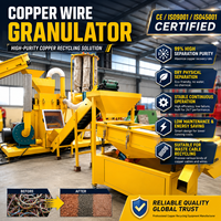 Machine de granulation de fil de cuivre de type sec pour le recyclage des câbles usagés et des fils de rebut