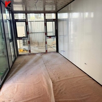 Conteneur pliable préfabriqué en gros, maison de 20 pieds et 40 pieds, design moderne, en acier, étanche, pour hall d'exposition