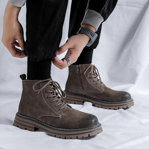 Botas de Tobillo de Cuero Puro <span class=keywords><strong>para</strong></span> <span class=keywords><strong>Hombre</strong></span> UP-4432r, Zapatos Deportivos <span class=keywords><strong>para</strong></span> Senderismo, Campamento y Actividades al Aire Libre, Zapatos Casuales Vintage <span class=keywords><strong>para</strong></span> <span class=keywords><strong>Hombre</strong></span> - Product Image 3