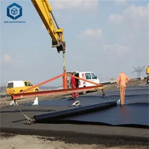 1.5Mm 2Mm Gia Cố Polyethylene HDPE Nhựa Pond Pool Liner Tấm Geomembrane Cho Dự Án Bãi Chôn Lấp