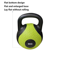 MKAS Vente en gros Nouveau design Équipement de fitness professionnel Kettlebell en caoutchouc avec poignée ergonomique 6LB-40LB Kettlebells colorés