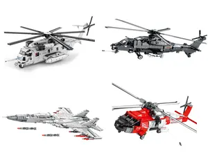 2024 Hot Selling Reobrix 33037 Ch53e Militaire 1/35 Transport Helikopter Bouwsteen 33026 33033 WZ-10 Model Vliegtuig Baksteen