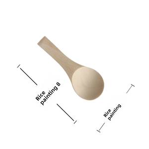 ช้อนตักแป้งขนาดเล็ก/ช้อนตักนมพร้อมสลักโลโก้ด้วยเลเซอร์ขนาด8ซม. ทำด้วยมือสไตล์ญี่ปุ่น - Product Image 6