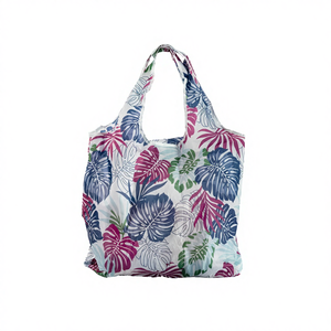 Sac fourre-tout pliable Tedda personnalisé, promotionnel, lavable, léger, en polyester, avec motif lettres, longue bandoulière, portable pour le shopping - Product Image 4