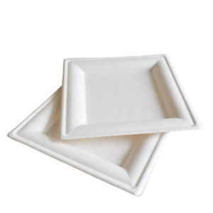 Çevre dostu biyobozunur tek kullanımlık Surgarcane Bagasse hamuru sofra kağıt tabak 6 inç - Product Image 4