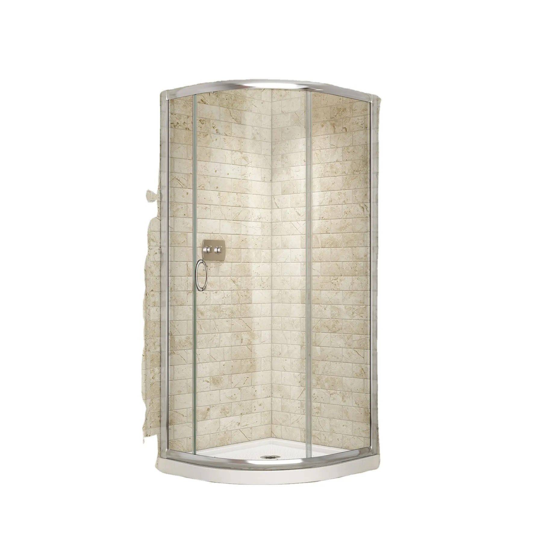 뜨거운 판매 샤워 박스 강화 유리 ABS 트레이 코너 욕실 샤워 캐빈 또는 측면 샤워 슬라이딩 도어 좋은 품질