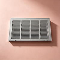 Grille d'aération commerciale à double volet réglable 24*12 en acier laminé à froid de haute qualité avec guide d'air bidirectionnel
