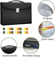 Dossier de fichiers extensible ignifuge 24 poches dossier de fichiers extensible pour bureau maison A4 taille lettre organisateur de documents importants