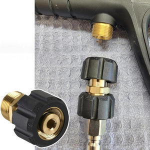 Adaptador de cobre para conversión de barril, conector roscado, rosca externa 22, rosca interna 14 a 15, para manguera de pistola de agua - Product Image 2
