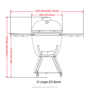 SEB KAMADO 23.5 inch parrillas bbq parrillas de carbón <span class=keywords><strong>churrasco</strong></span> <span class=keywords><strong>asador</strong></span> barbacoa - Product Image 3