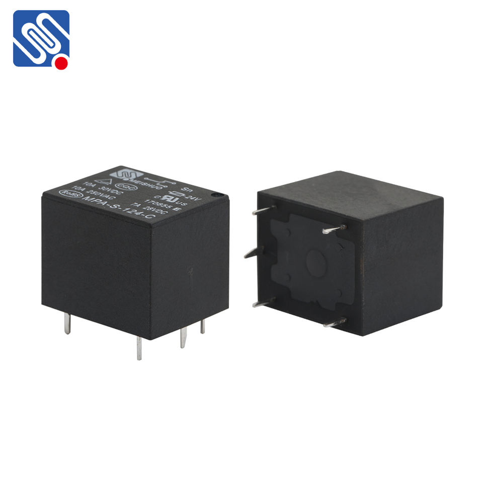 Meishuo MPA-S-124-C Micro Power Relay 5 Pin General Purpose 24V 10A 250VAC Small Size 250Vac Sealed Protection