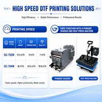 Impresora DTF GCLOR GC-704W de 650 mm, 4 cabezales de impresión Epson I3200-A1, equipo de transferencia de calor para prendas de alta velocidad