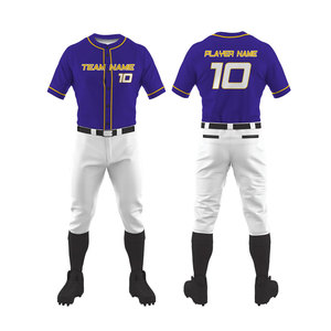Equipo de fabricación profesional desgaste uniforme de béisbol de color sólido con tamaños personalizados uniforme de béisbol más vendido - Product Image 1