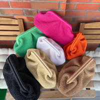 Pochette en coton crochet faite à la main OEM pochette femmes été Strew sacs de plage personnalisé mariée raphia pochette sac à main cadeaux pour elle