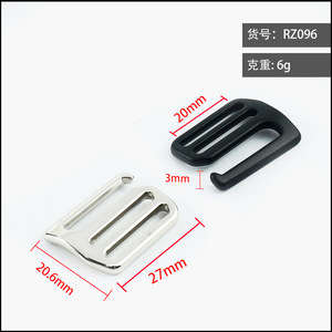 หัวเข็มขัดเลื่อนโลหะผสมสังกะสี 20 มม. 25 มม. สำหรับกระเป๋า อุปกรณ์เสริมฮาร์ดแวร์ที่ทนทานต่อการสึกหรอ - Product Image 5