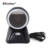Nouveau lecteur de code QR filaire USB avec puce de décodage, scanner de bureau facile à utiliser, scanners de codes-barres pour supermarchés avec normes CE FCC ROHS