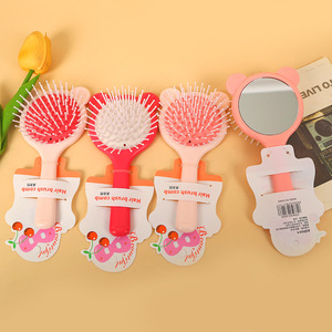 Cepillo de masaje para la cabeza con diseño de oso, cepillo redondo de nailon con cojín para el cabello, herramienta de peinado portátil para la población en general - Product Image 4