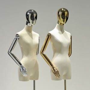 Maniquí de Color blanco de alta calidad En o completo maniquí ajustable mujeres medio cuerpo con ruedas maniquí femenino maniquí - Product Image 2