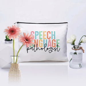 Bolsa de maquillaje personalizada con patrón de Patólogo del Habla, bolsa de almacenamiento para inodoro de viaje, bolsa de cosméticos para despedida de soltera, 1 unidad - Product Image 6