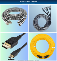 Kabel Harness Konduktor Aluminium Kustom Berinsulasi PBT 5-32 AWG dengan Konektor Adaptor untuk Penggunaan Elektronik & Komputer, Berperingkat IP66