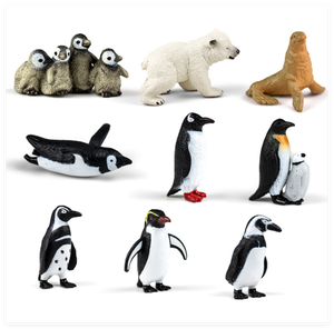PVC a granel gran oso polar Ártico animales sólido plástico duro bebé pingüino figuritas niños juguetes zoológico decoración realista al por mayor - Product Image 1