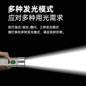 Mini <b>Rechargeable</b> <b>Flashlight</b> High Power Aluminum Alloy Portable Outdoor Camping Light Long Range Bright LED Torch - Product Image 5