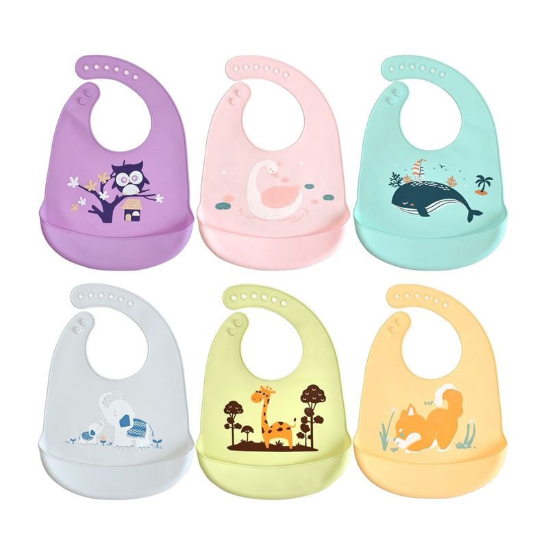 CherishTu BPA-Free Silicone Baby Bib | Adjustable Waterproof Reusable Food-Grade Toddler Feeding Bib