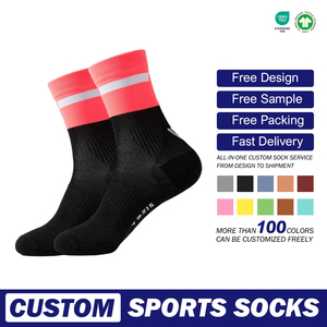 Calzini da corsa da ciclismo a doppio strato da <span class=keywords><strong>uomo</strong></span> <span class=keywords><strong>calze</strong></span> sportive lavorate a maglia alta <span class=keywords><strong>calze</strong></span> da allenamento resistenti al sudore da strada - Product Image 3