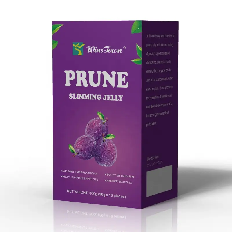 OEM/ODM New Jelly Customized Packaging Prune Slimming Weight Loss 10 Bag Fruit Flavor Pudding Jelly