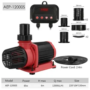 Meilleure vente 12000L/H pompe à eau aquaponique pompe pour étang à poissons d'aquarium marin à grand débit pompes à eau AC extérieures