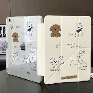 เคสหนังใสพิมพ์ลายลูกสุนัขน่ารักแบบพับได้ สำหรับ iPad Air4 5 2024 Pro รุ่นที่ 10 ฝาครอบป้องกันแท็บเล็ต - Product Image 1