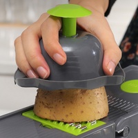 Nouvelle mandoline manuelle multifonctionnelle 16 en 1 pour la cuisine à domicile Nouveau hachoir à légumes avec récipient