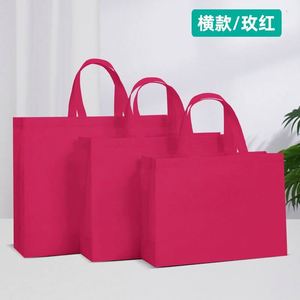Promotional Non-Woven Tote Bags-Custom Silk Screen Printed Heat-<b>Sealed</b> Reusable Portable Household Shopping Event Giveaway Bags - Product Image 2