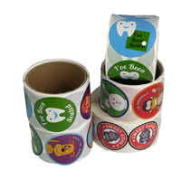 Etiquetas Adhesivas de Vinilo con Diseño de Animales, Resistentes al Agua, para Manualidades, con Logotipo de Empresa, Empaque Privado Personalizado