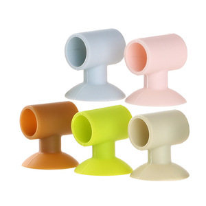 Butée de porte en silicone à fixation murale, anti-collision, pour salle de bain et usage domestique, design minimaliste, en caoutchouc - Product Image 4