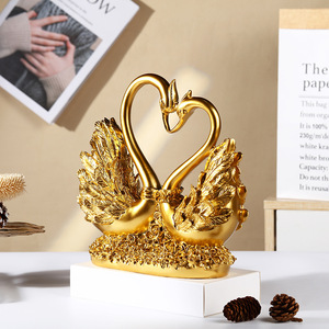 Estatua <span class=keywords><strong>Cisne</strong></span> Resina Pintada a Mano Estilo Nordico Figura Decorativa Hogar Escritorio Coleccionable Regalo Ornamento - Product Image 6