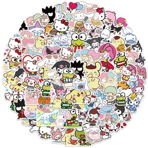 Autocollants personnalisés en vinyle imperméables Kawaii My Melody Kuromi Hello Kitty pour ordinateur portable, bouteille, <span class=keywords><strong>boutique</strong></span>, esthétique premium, professionnels - Product Image 2