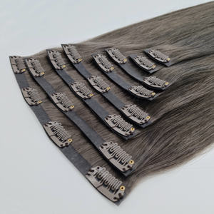 12A 최고 등급 더블 그린 PU 클립 인 주입 PU 클리핀 보이지 않는 인모 클립 헤어 익스텐션에서 베트남 머리카락 - Product Image 1