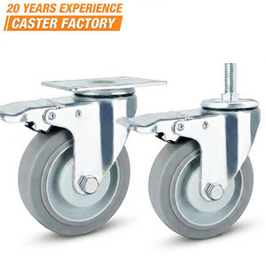 Roda Kastor TPR 3 4 5 Inci Tugas Sedang Industri dengan Pelat Atas Sekrup untuk Kabinet Beroda, Kabinet Beroda dengan Roda Kastor Putar Kaku - Product Image 1