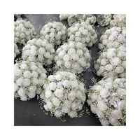 Fleurs et plantes décoratives OEM, centres de table pour événements de mariage, boule de fleurs artificielles en soie, fournitures de décoration de mariage