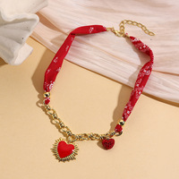 Collier écharpe bohème, bijoux tendance pour femmes, collier à pendentif noué en tissu léopard léger et personnalisé