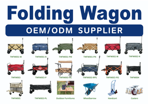 Bán buôn gấp Wagon ngoài trời Heavy Duty gấp giỏ hàng trẻ em bé Wagon xe đẩy - Product Image 3