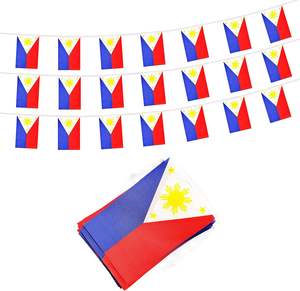 Bandera de Filipinas Pequeña en Miniatura, Bandera de Cuerda Filipina para el Día de la Independencia, Eventos Patrióticos, Decoración de Bares y Deportes - Product Image 2
