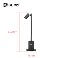 Lampe de vitrine à bijoux LED GUPO 3W à contrôle tactile rechargeable Type-C, CRI92, 360° °   Spot lumineux rotatif sans fil pour armoire